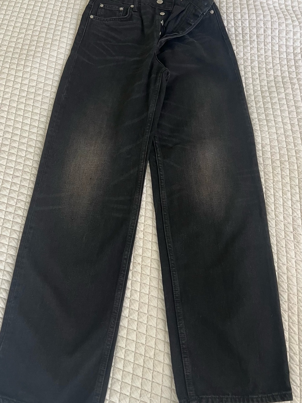 Zara Black Wide-Leg Jeans – Women’s Size 26 / US 4 / EUR 36 - Picture 6 of 14